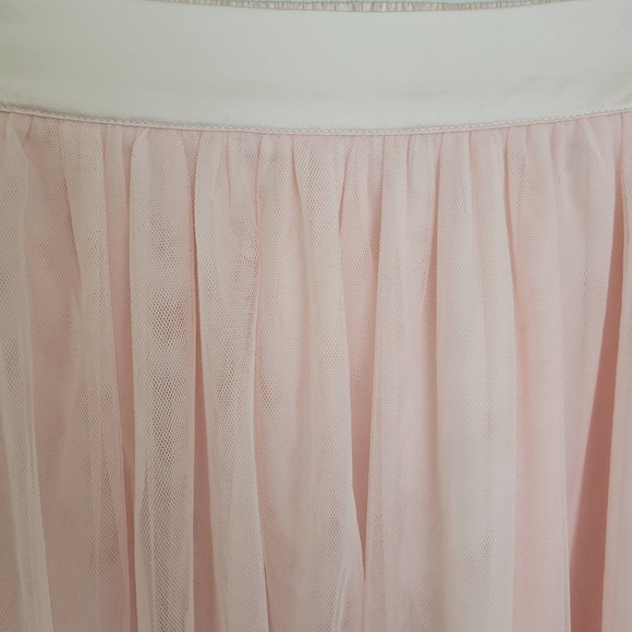 High Waisted Mesh Overlay Flowy Flare Midi Casual Skirt Sz S - Picture 6 of 12